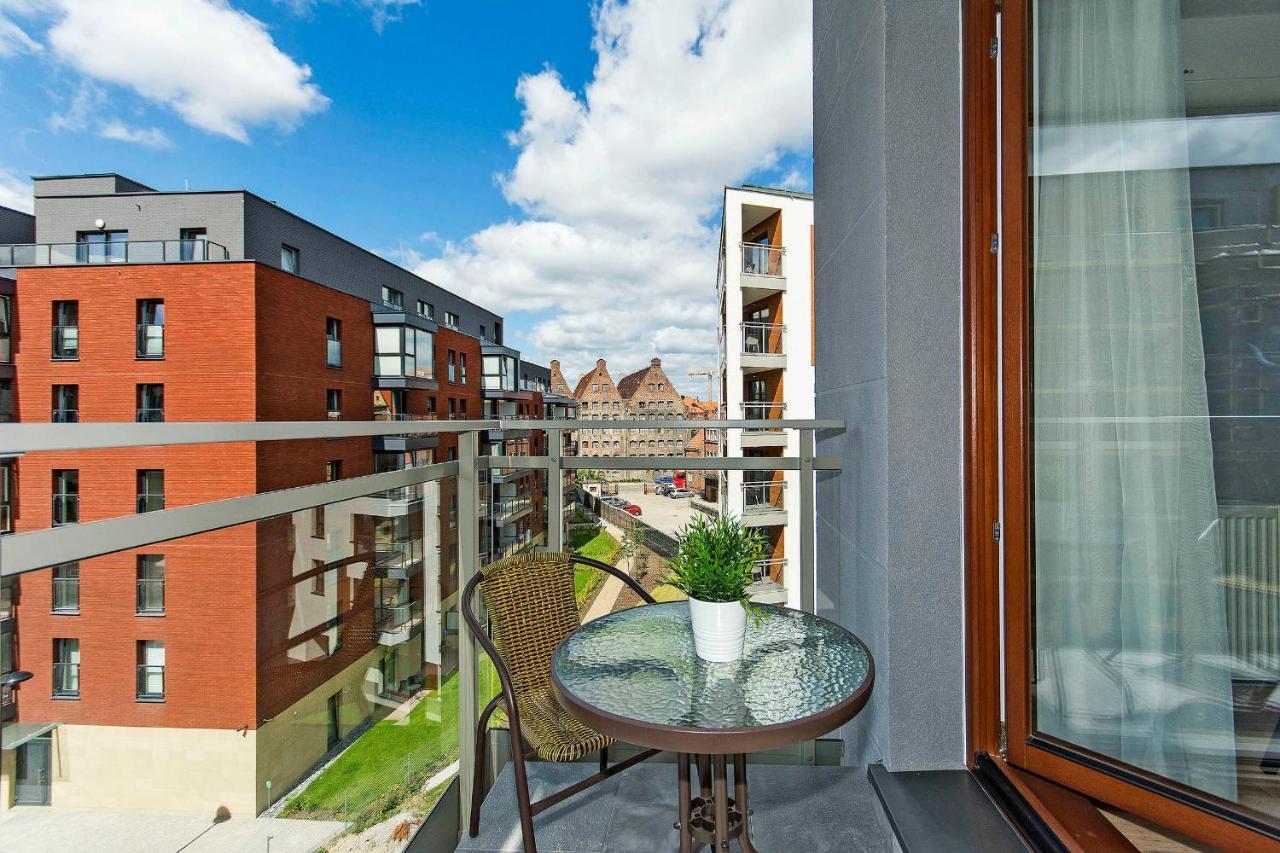 Stylish Apartment Oldtown Riverview Balcony Gdansk Exterior foto